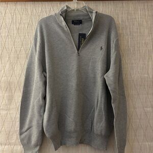 Ralph Lauren Men's Gray Zip-Up Sweater